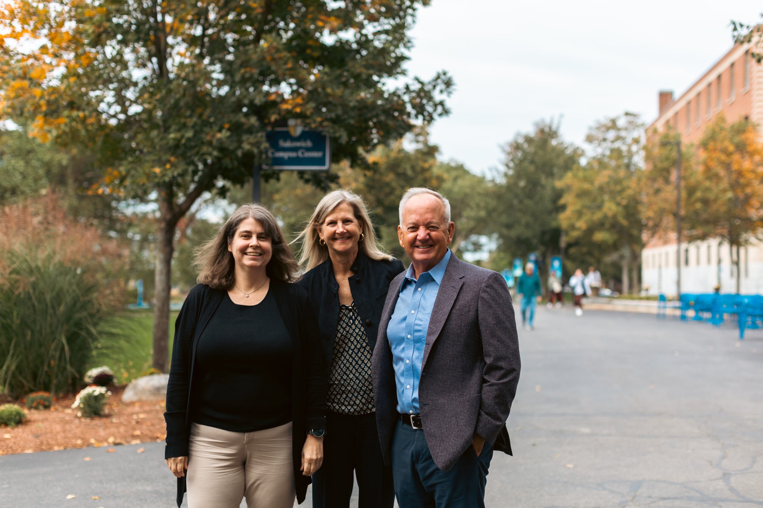 Dr. Lisa O'Brien, Stephen Campbell '75 and Mona Kristoferson Campbell
