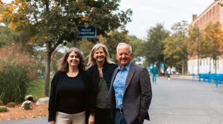 Dr. Lisa O'Brien, Stephen Campbell '75 and Mona Kristoferson Campbell