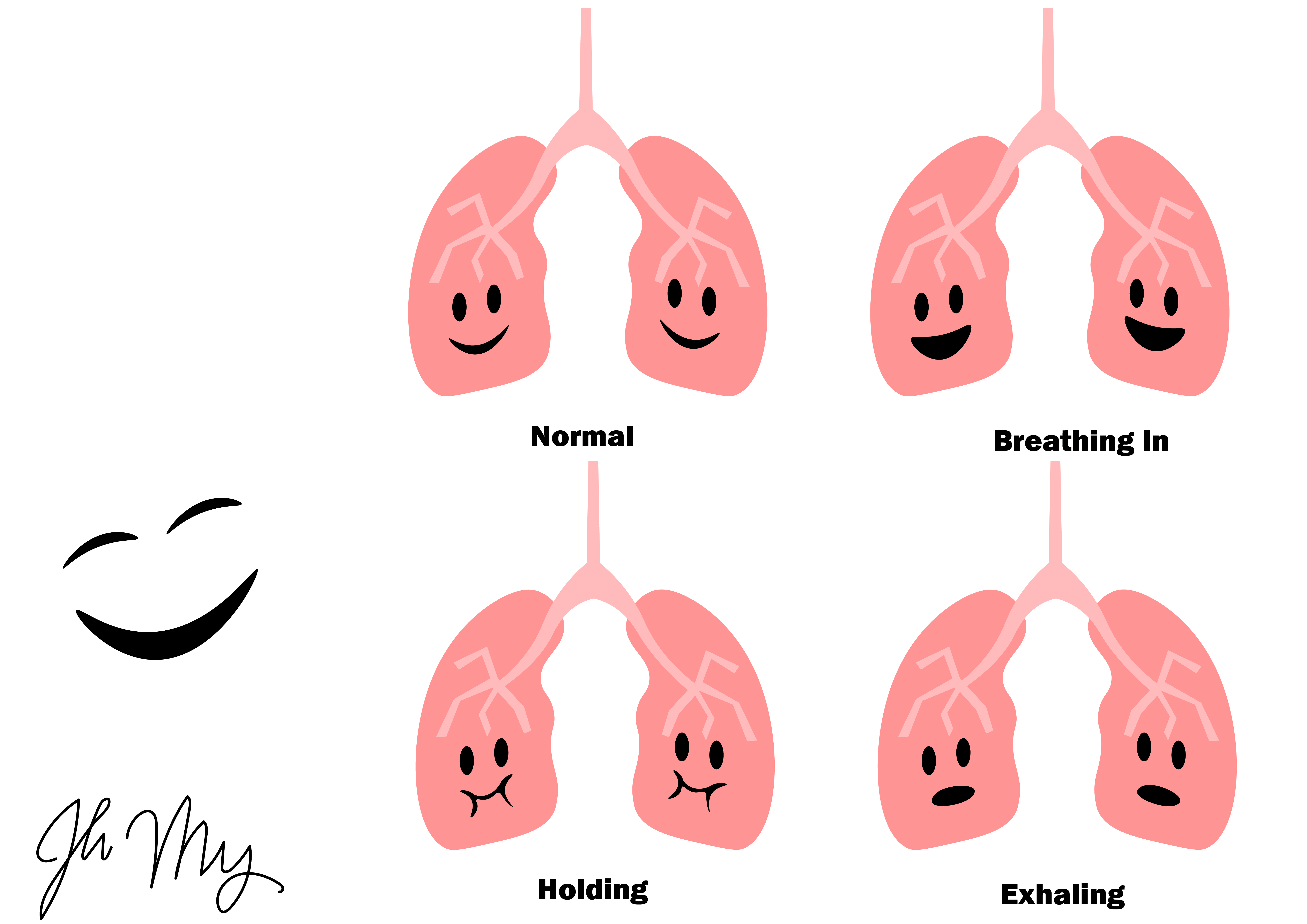 Breathing graphic featuring lungs, designed by Josh McCarthy